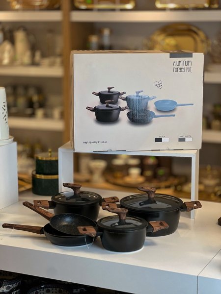 طقم طناجر ٨قطع جرانيت